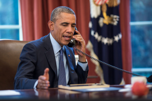 Obama on Phone